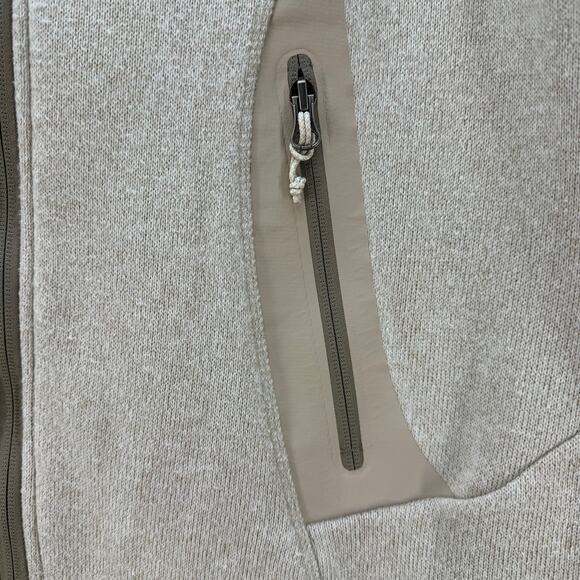 Cabela's Full Zip Sweater Jacket Women's L Beige Full Zip Athleisure High Collar - Picture 4 of 14